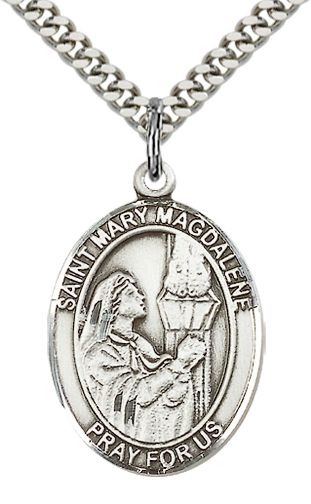 Saint Mary Magdalene Pendant - 24" Chain Necklace