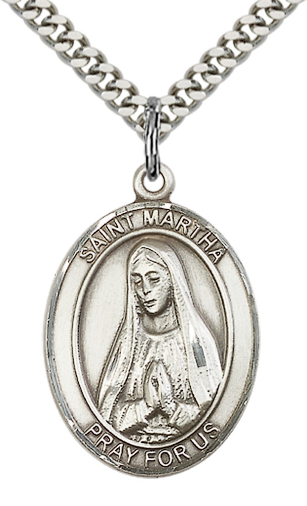 Saint Martha Pendant - 24" Chain Necklace