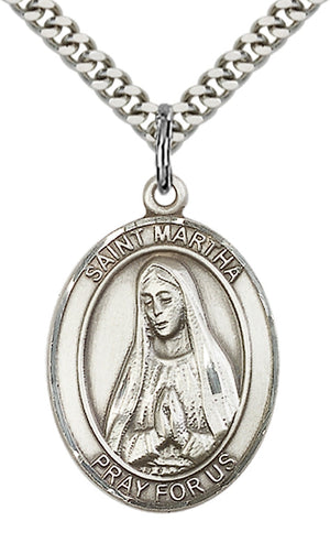 Saint Martha Pendant - 24" Chain Necklace