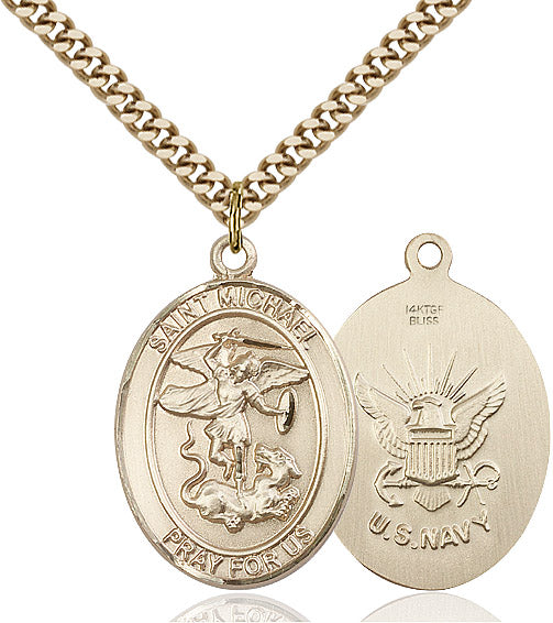 Saint Michael Navy Pendant