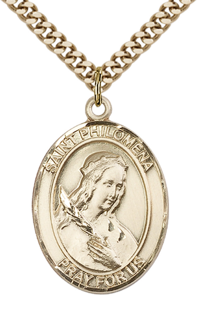 Saint Philomena Pendant - 24" Chain Necklace