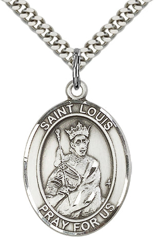 Saint Louis Pendant - 24" Chain Necklace
