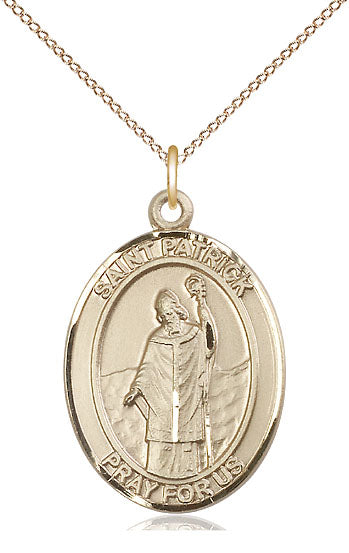 Saint Patrick Pendant - 18" Chain Necklace