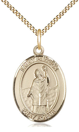 Saint Patrick Pendant - 18" Chain Necklace