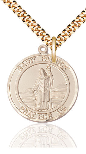 Saint Patrick Pendant - 24" Chain Necklace