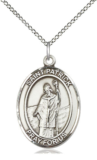 Saint Patrick Pendant - 18" Chain Necklace