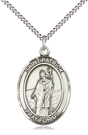 Saint Patrick Pendant - 18" Chain Necklace