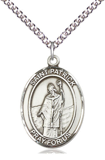 Saint Patrick Pendant - 24" Chain Necklace