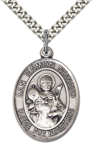 San Ramon Nonato Pendant - 24" Chain Necklace