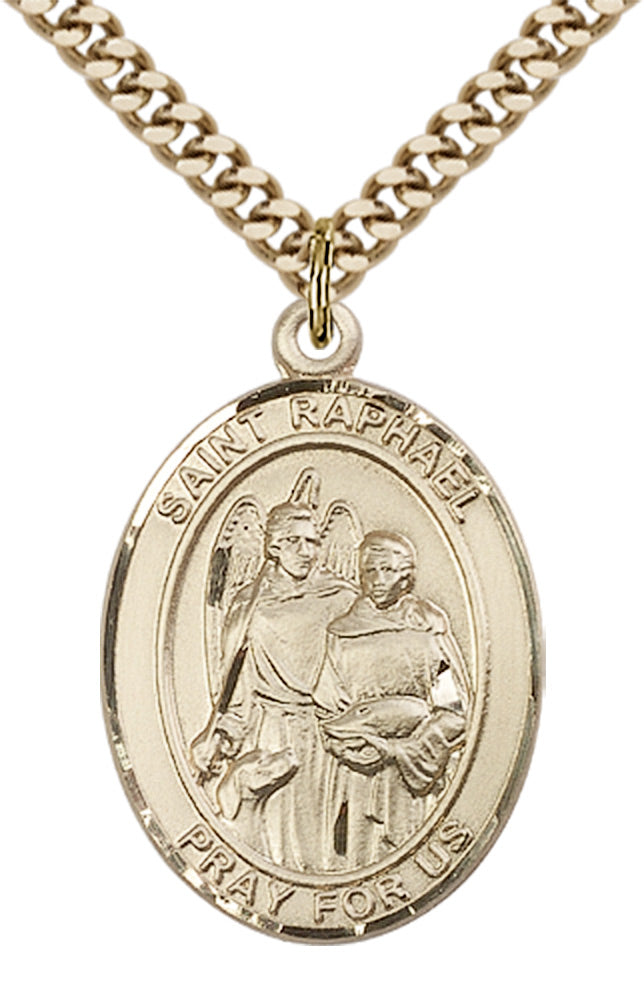 Saint Raphael the Archangel Pendant - 24" Chain Necklace