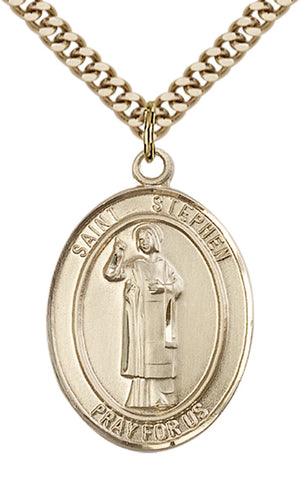 Saint Stephen the Martyr Pendant - 24" Chain Necklace