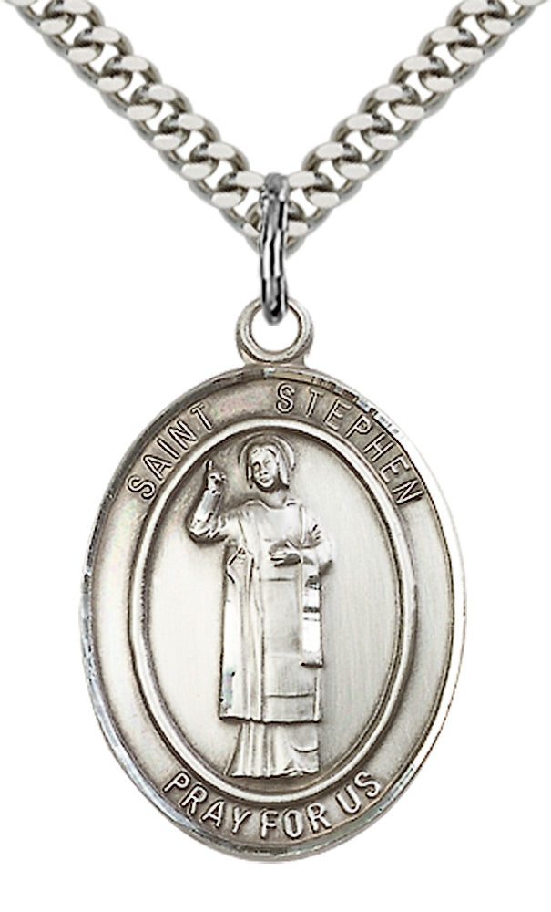 Saint Stephen the Martyr Pendant - 24" Chain Necklace