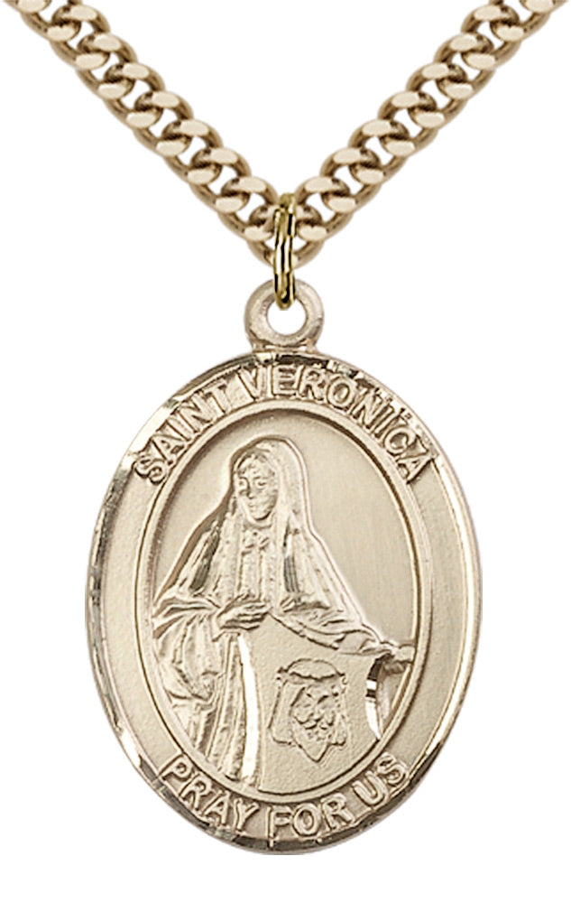 Saint Veronica Pendant - 24" Chain Necklace