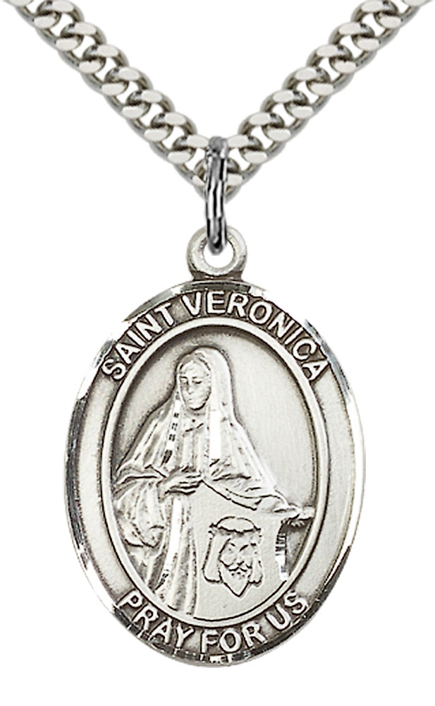Saint Veronica Pendant - 24" Chain Necklace