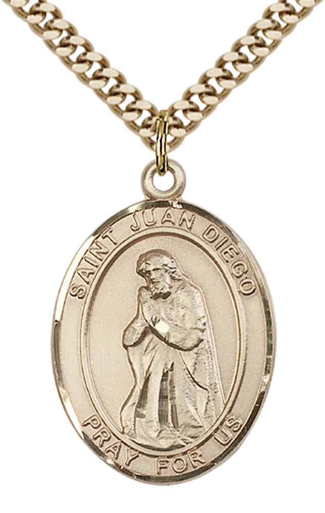 Saint Juan Diego Pendant - 24" Chain Necklace