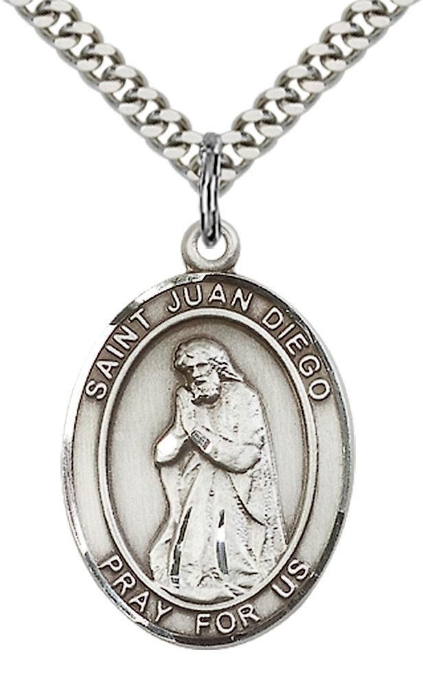 Saint Juan Diego Pendant - 24" Chain Necklace
