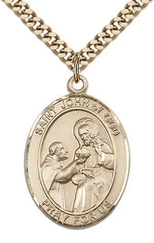 Saint John of God Pendant - 24" Chain Necklace