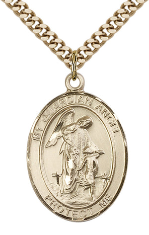 Guardian Angel w/Child Pendant Necklace