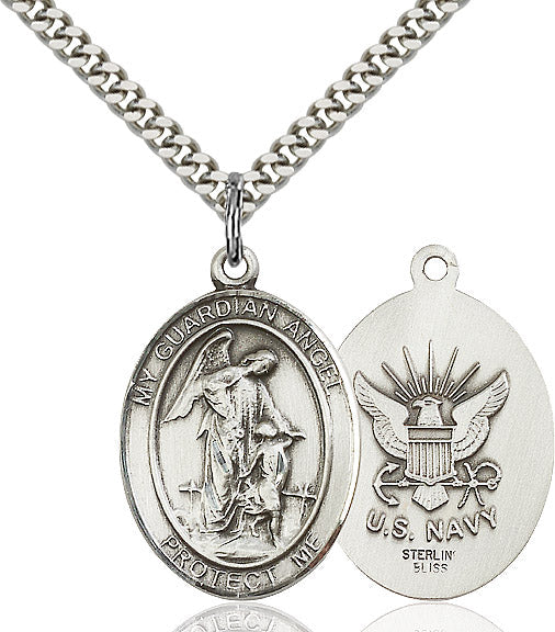 Guardian Angel Navy Pendant