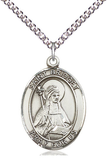 Saint Bridget of Sweden Pendant - 24" Chain Necklace