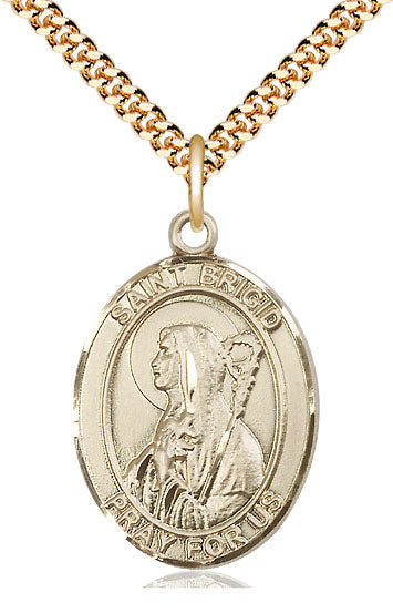 Saint Brigid of Ireland Pendant - 24" Chain Necklace