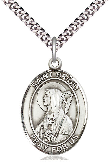 Saint Brigid of Ireland Pendant - 24" Chain Necklace