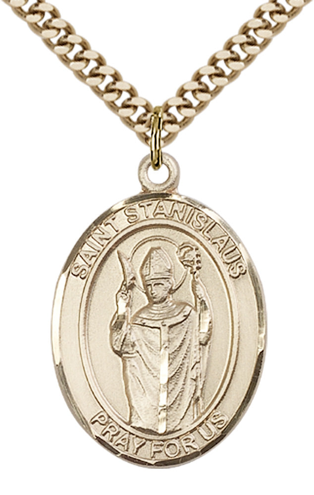 Saint Stanislaus Pendant - 24" Chain Necklace