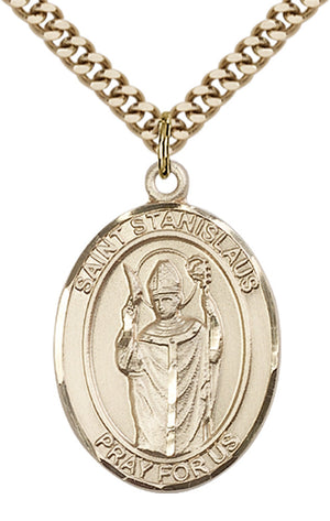Saint Stanislaus Pendant - 24" Chain Necklace