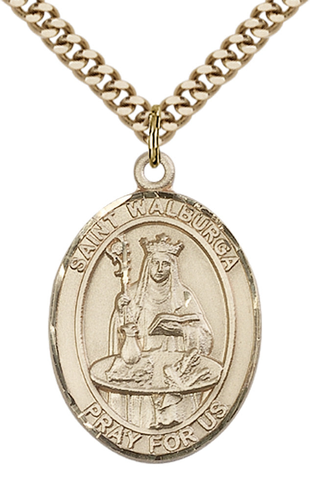 Saint Walburga Pendant - 24" Chain Necklace