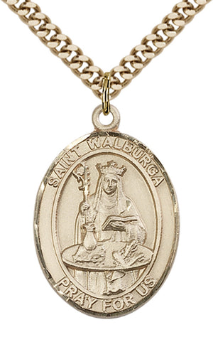 Saint Walburga Pendant - 24" Chain Necklace
