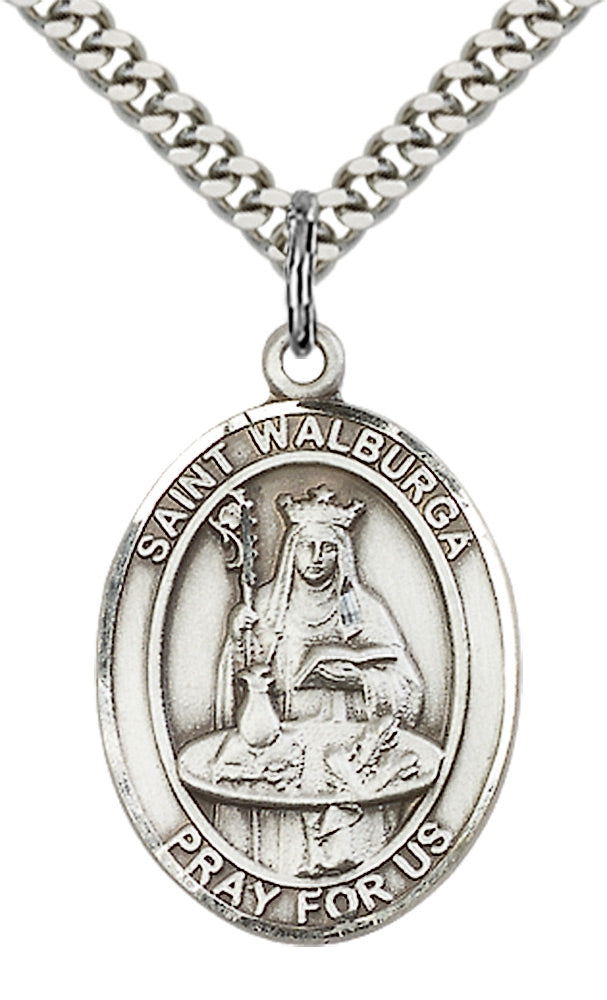 Saint Walburga Pendant - 24" Chain Necklace