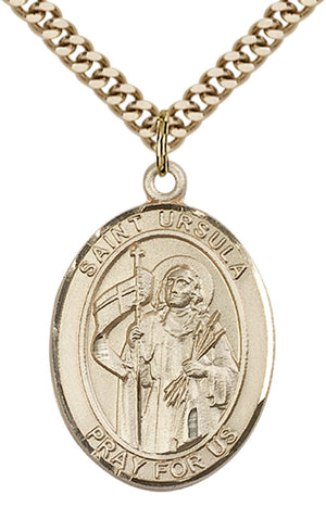 Saint Ursula Pendant - 24" Chain Necklace