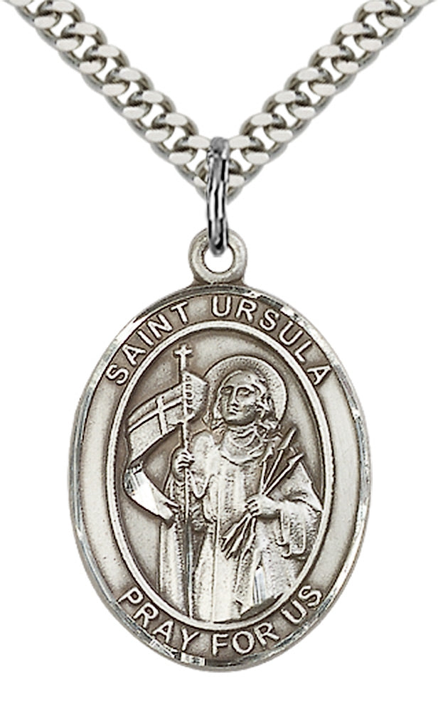 Saint Ursula Pendant - 24" Chain Necklace