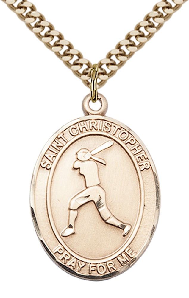 Saint Christopher Softball Pendant