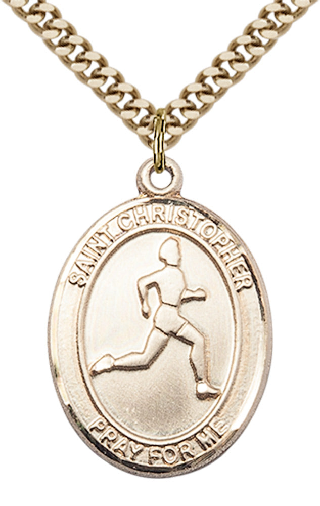 Saint Christopher Track & Field Pendant