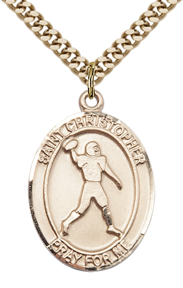Saint Christopher Football Pendant