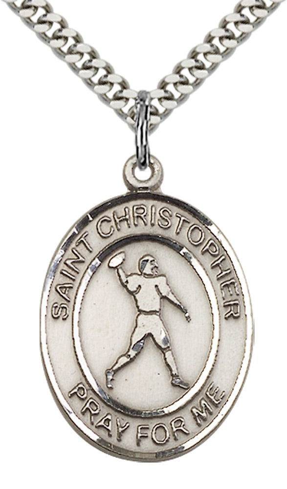 Saint Christopher Football Pendant