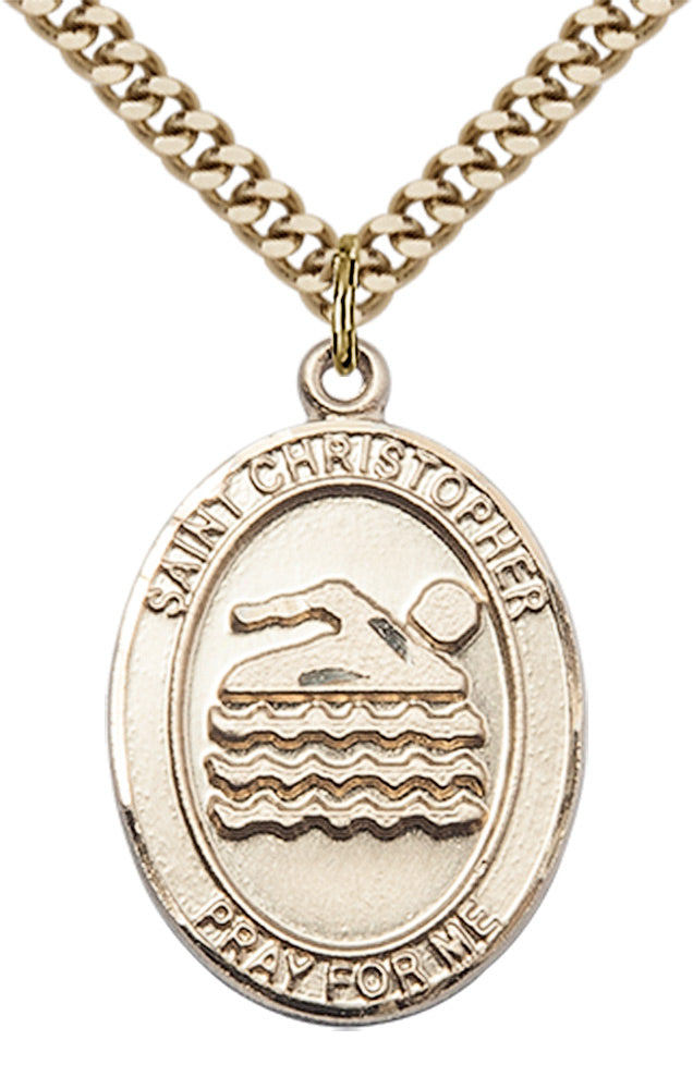 Saint Christopher Swimming Pendant