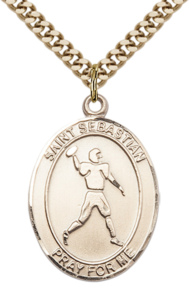 Saint Sebastian Football Pendant