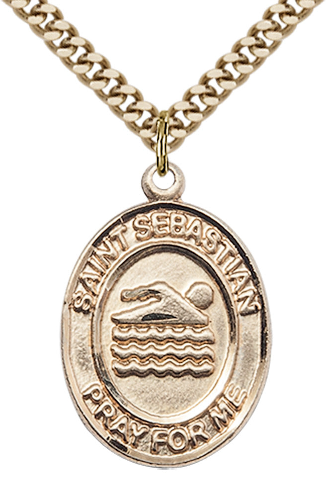 Saint Sebastian Swimming Pendant