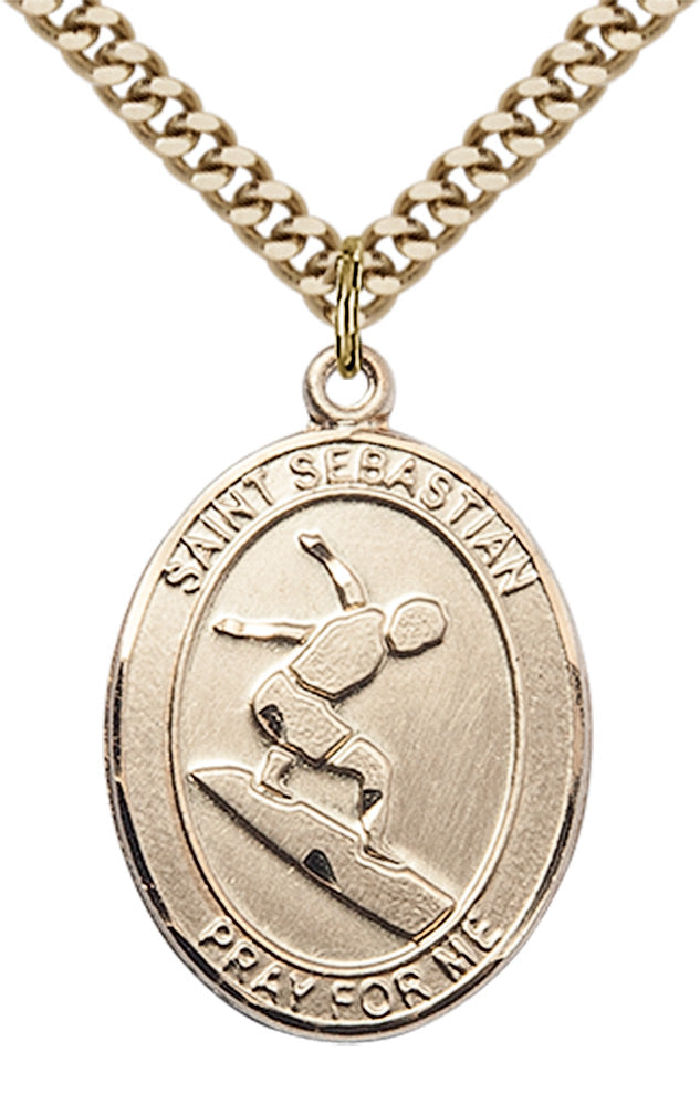 Saint Sebastian Surfing Pendant