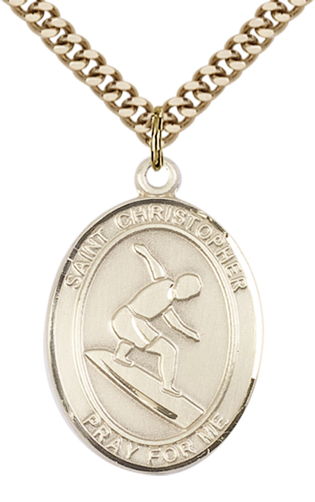 Saint Christopher Surfing Pendant