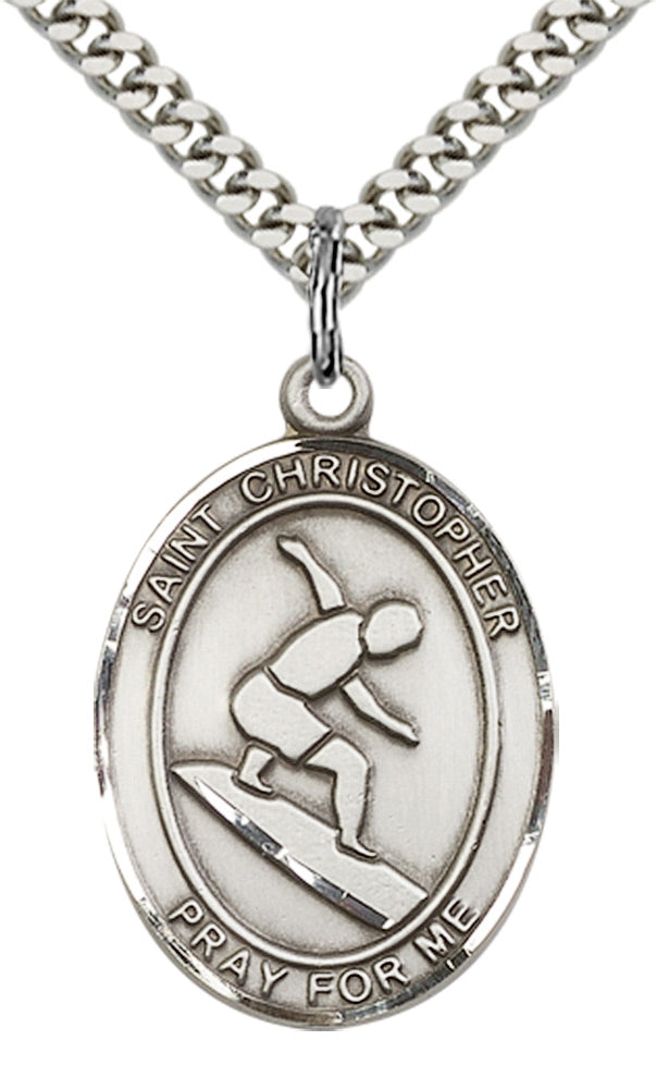 Saint Christopher Surfing Pendant