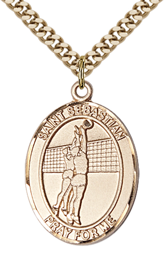 Saint Sebastian Volleyball Pendant