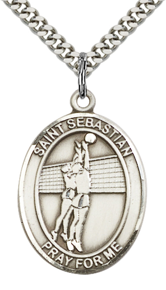 Saint Sebastian Volleyball Pendant