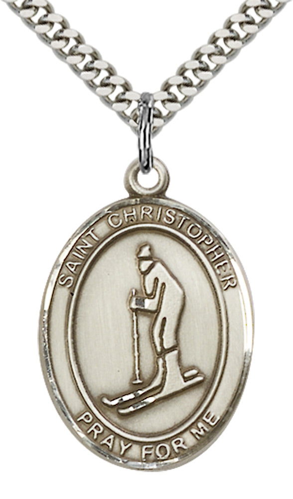 Saint Christopher Skiing Pendant