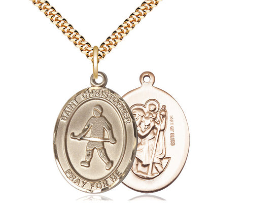 Saint Christopher Field Hockey Pendant