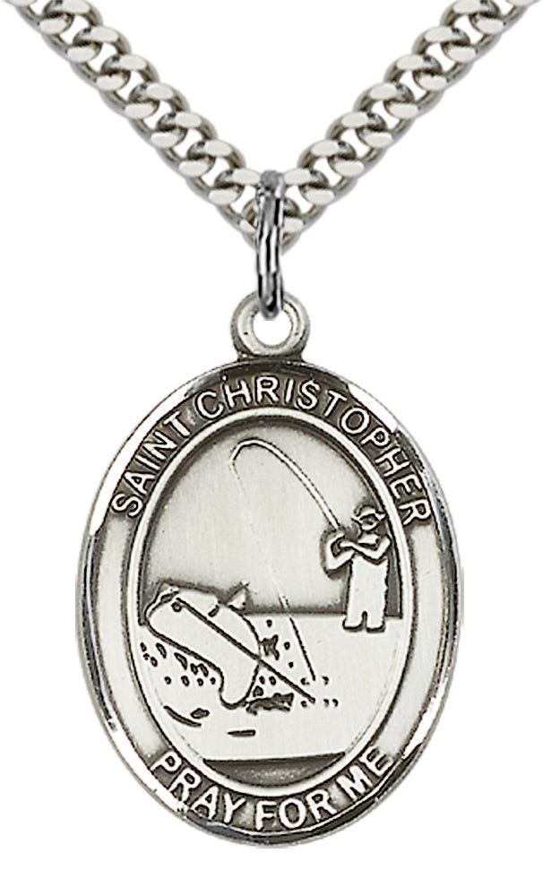 Saint Christopher Fishing Pendant