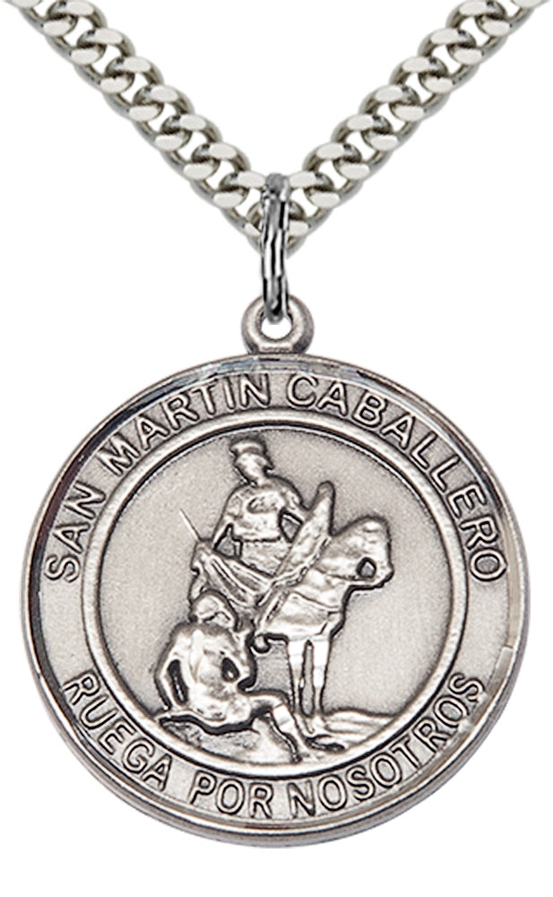 San Martin Caballero Pendant - 24" Chain Necklace