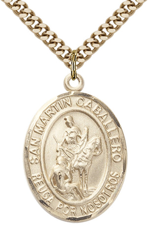 San Martin Caballero Pendant - 24" Chain Necklace